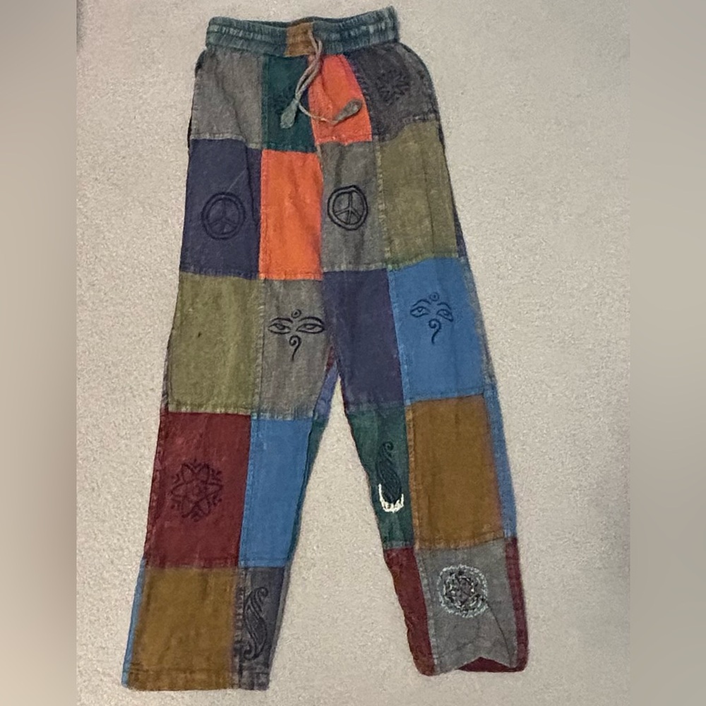 Rising International Multicolor Patchwork Pants - image 1